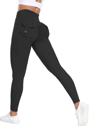 Cargo Leggings with Pockets Scrunch Butt Lifting Buttery Soft Gym Workout Leggings