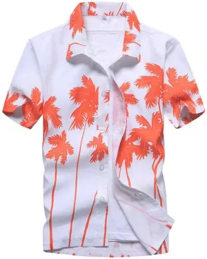 Casual Floral Beach Men's Shirt Summer Short Sleeve Hawaiian Shirts Quick Dry Shirt