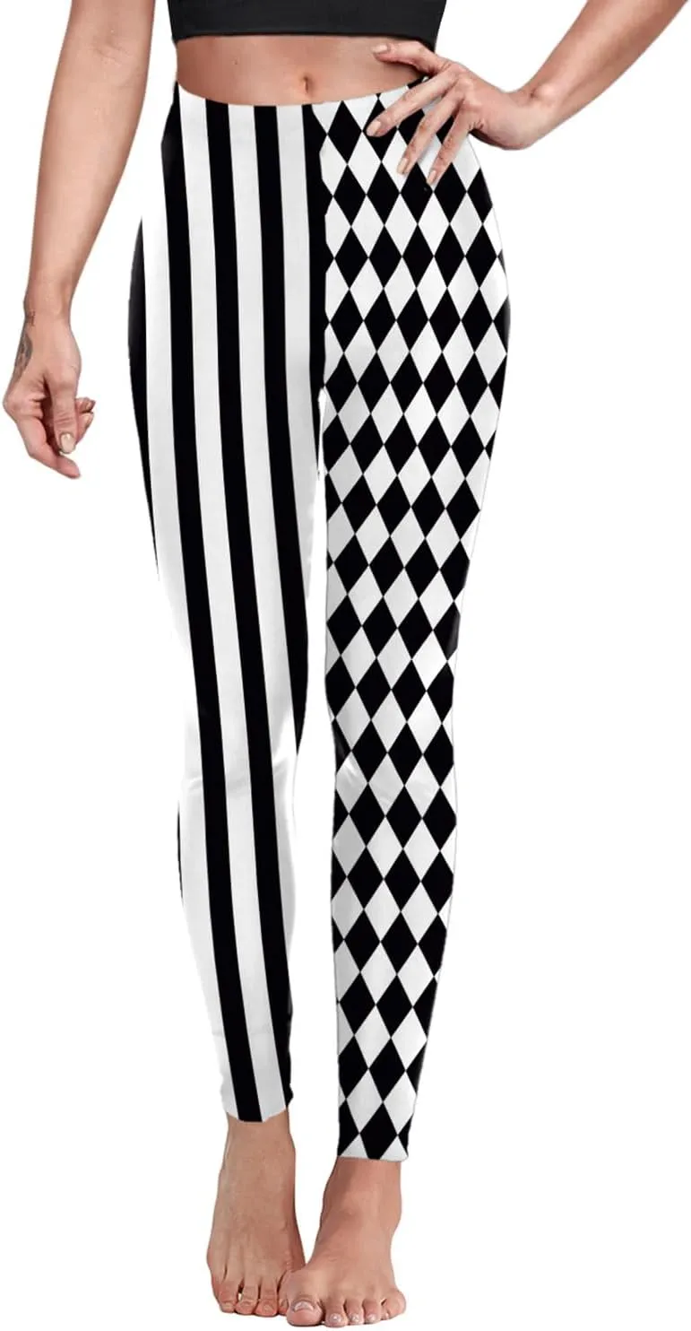color cosplayer Womens Halloween Leggings Printed Stretchy Leggings Yoga Pants