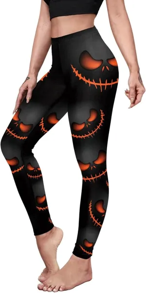 color cosplayer Womens Halloween Leggings Printed Stretchy Leggings Yoga Pants