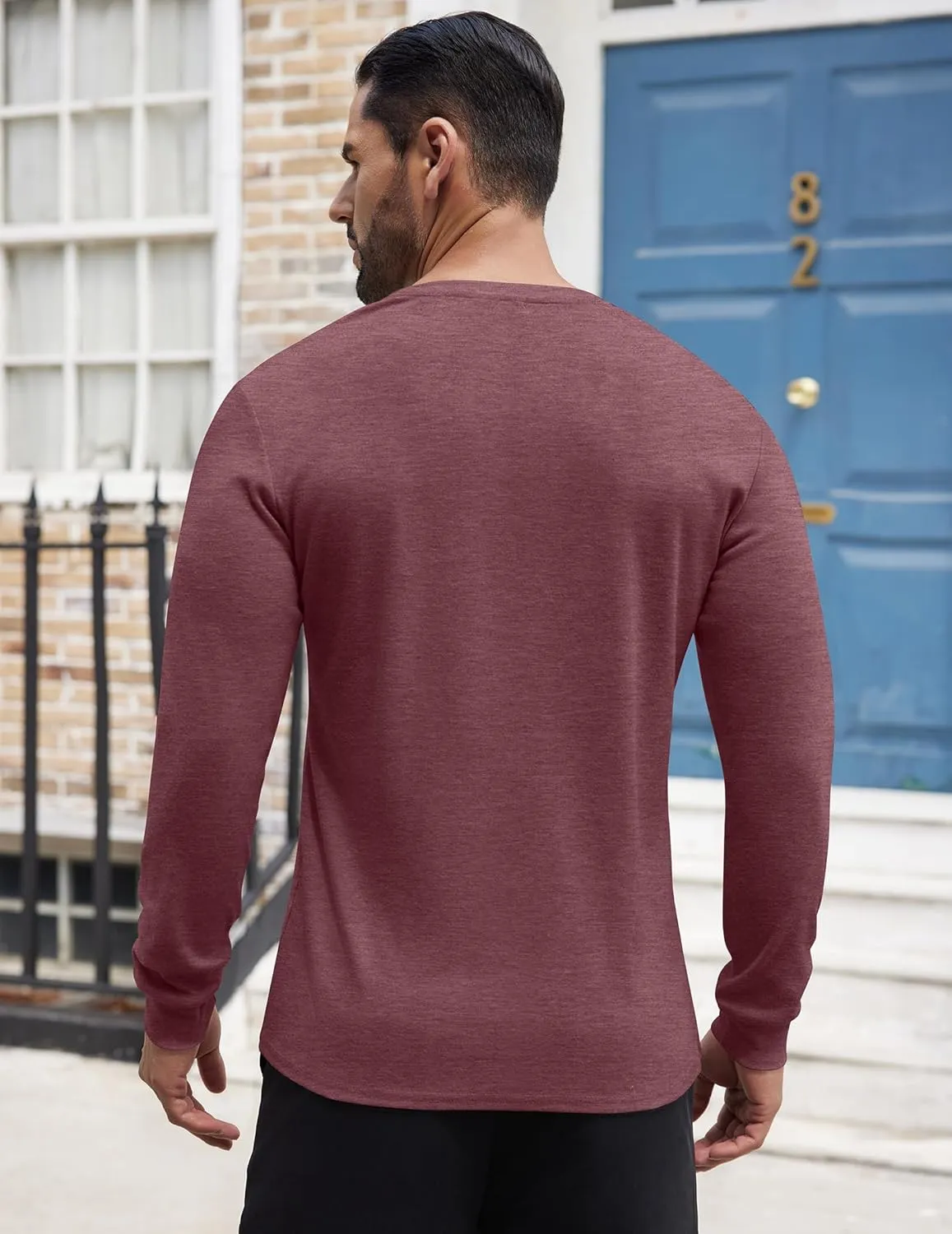 COOFANDY Men's Henley Shirts Long Sleeve Button T-Shirt Lightweight Fashion Casual Pullover Shirt