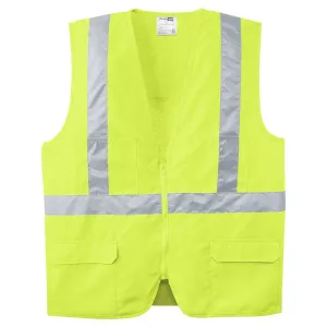 CornerStone Men's Safety Yellow ANSI 107 Class 2 Mesh Back Safety Vest
