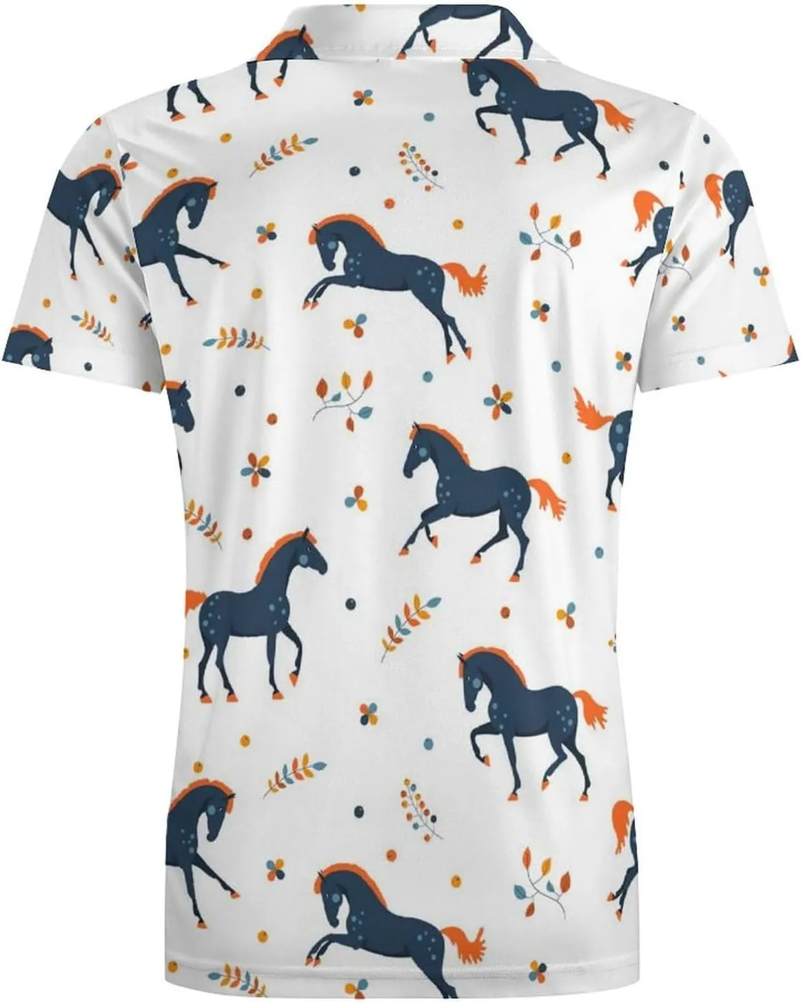 Cute Bird Pattern Men's Polo Shirts Short Sleeve Blend Performance Fashion Business Casual Collared Shirts