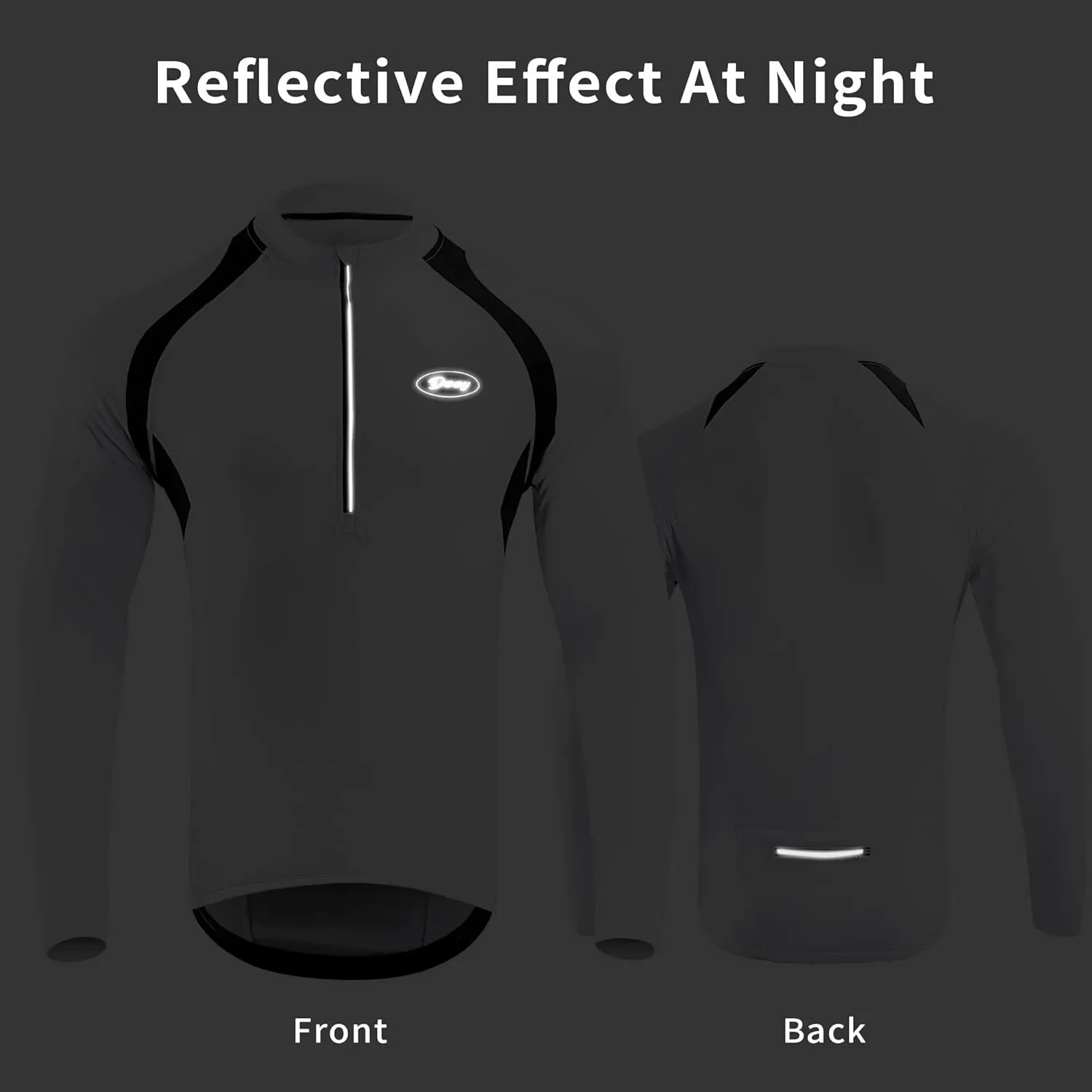 Cycling Jersey Men Short/Long Sleeve MTB Biking Shirts with Pockets- Moisture Wicking,Quick Dry,Reflective Strip
