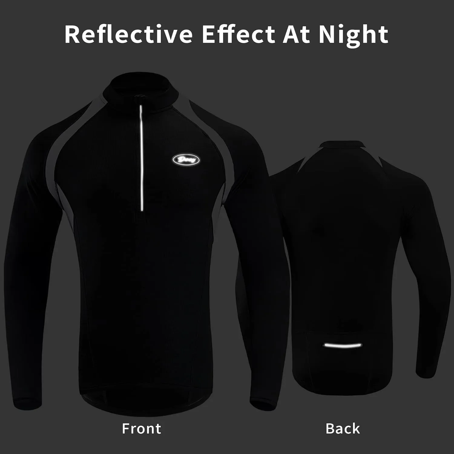 Cycling Jersey Men Short/Long Sleeve MTB Biking Shirts with Pockets- Moisture Wicking,Quick Dry,Reflective Strip