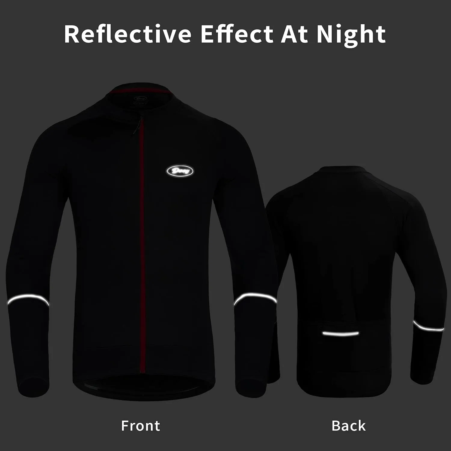 Cycling Jersey Mens Short Sleeve Bike Bicycle Shirts Long Sleeve Biking Clothing with Pockets