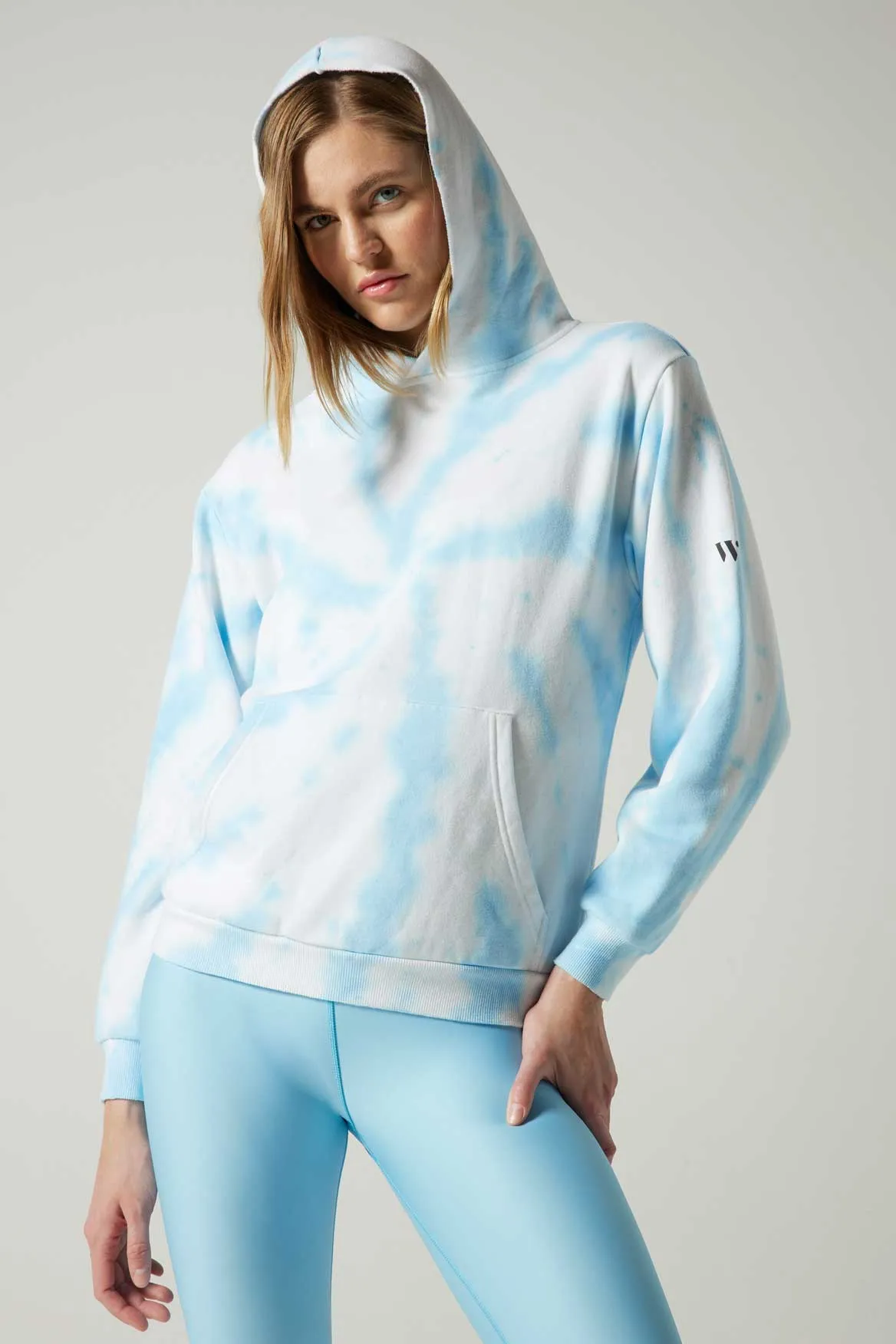 Desma Relaxed Hoodie Aquamarine Tie Dye