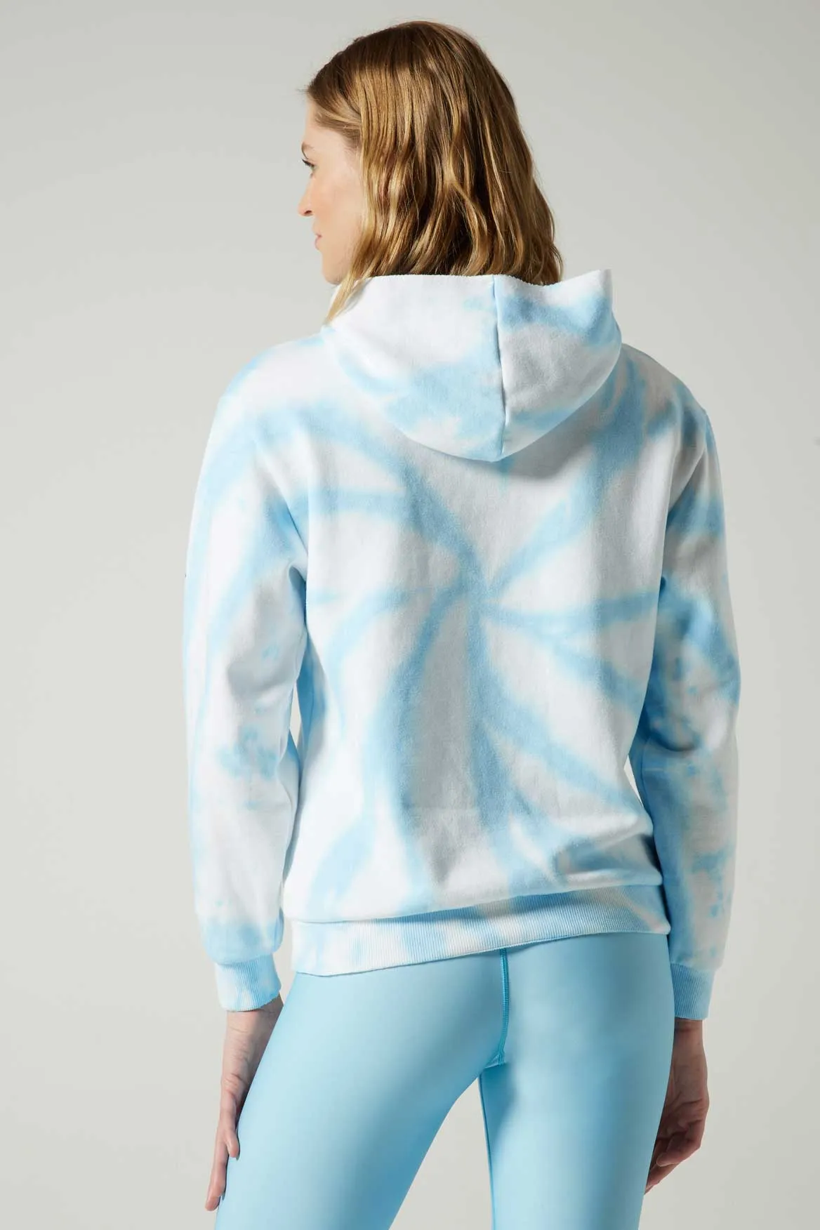 Desma Relaxed Hoodie Aquamarine Tie Dye
