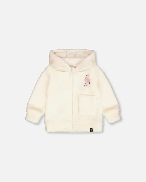 Deux Par Deux Plush Hooded Jacket