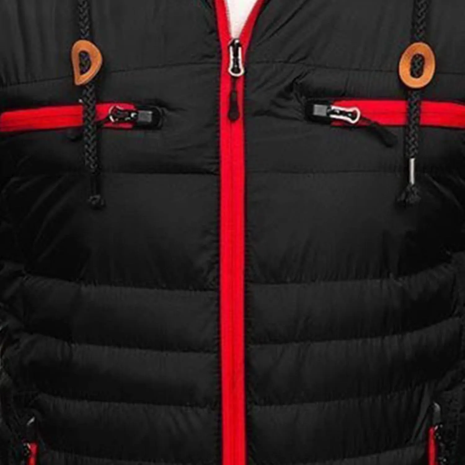 Dgoopd Men's Packable Puffer Jacket Detachable Hood Lightweight Winter Jacket Down Bubble Coat Winter Quilted Padded Jacket