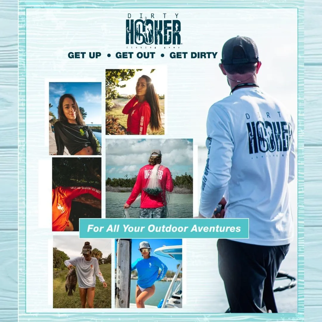 Dirty Hooker Dry Fit Long Sleeve Fishing Shirt for Men Special Edition - Uv Protection Long Sleeve Shirt Men - Swim Shirt