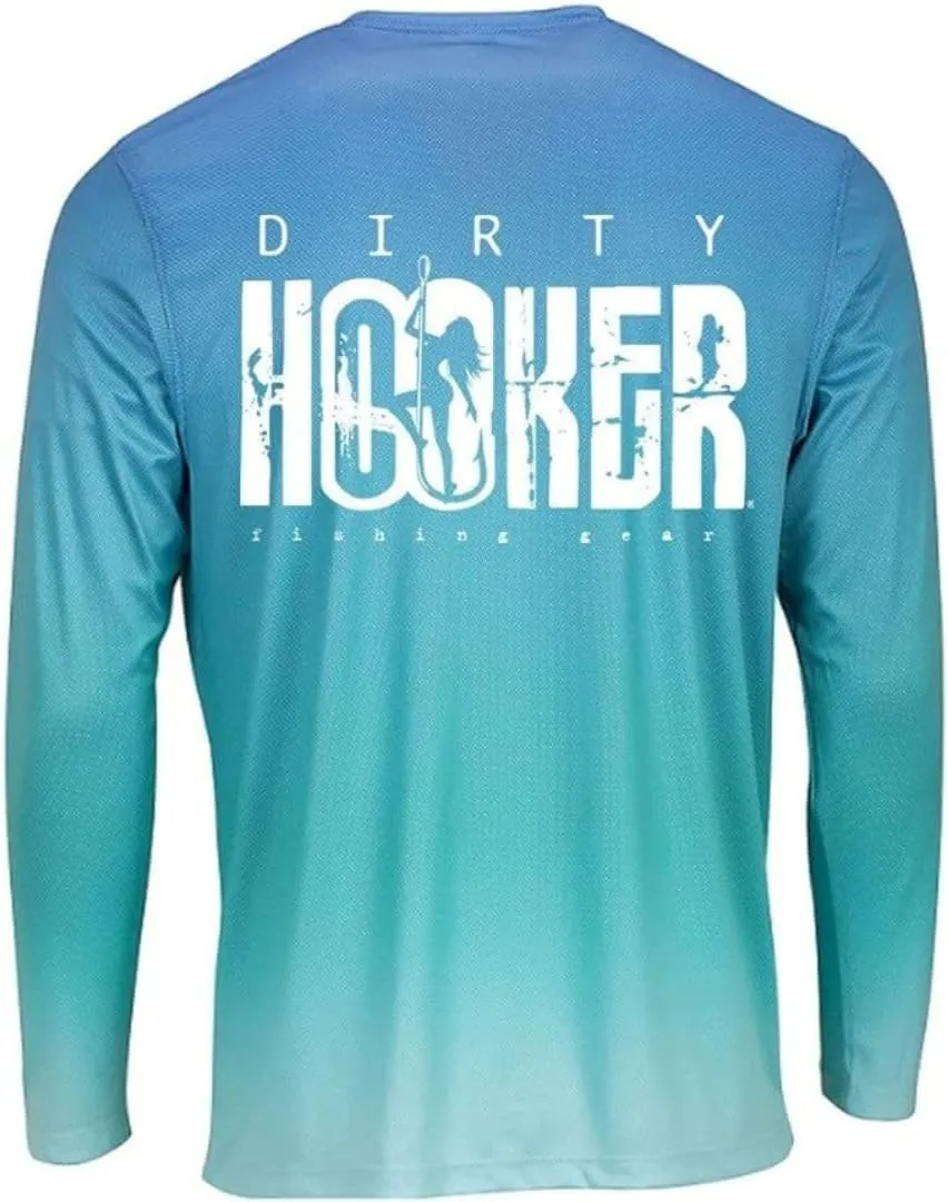 Dirty Hooker Dry Fit Long Sleeve Fishing Shirt for Men Special Edition - Uv Protection Long Sleeve Shirt Men - Swim Shirt