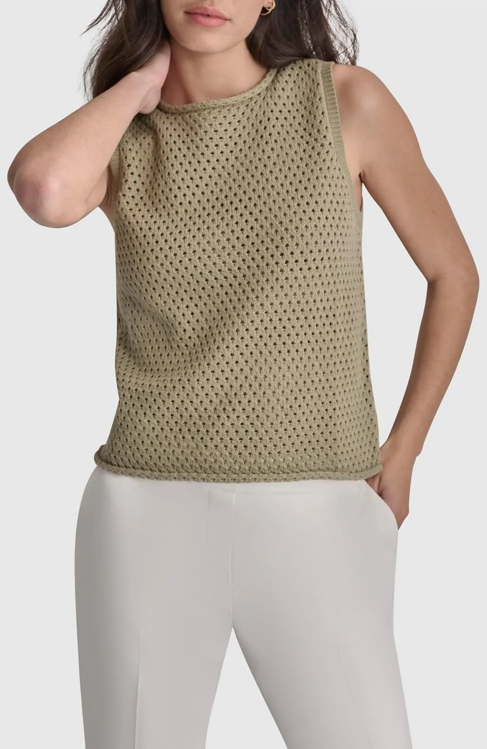 DKNY Women's Sleeveless Tank Top Blouse