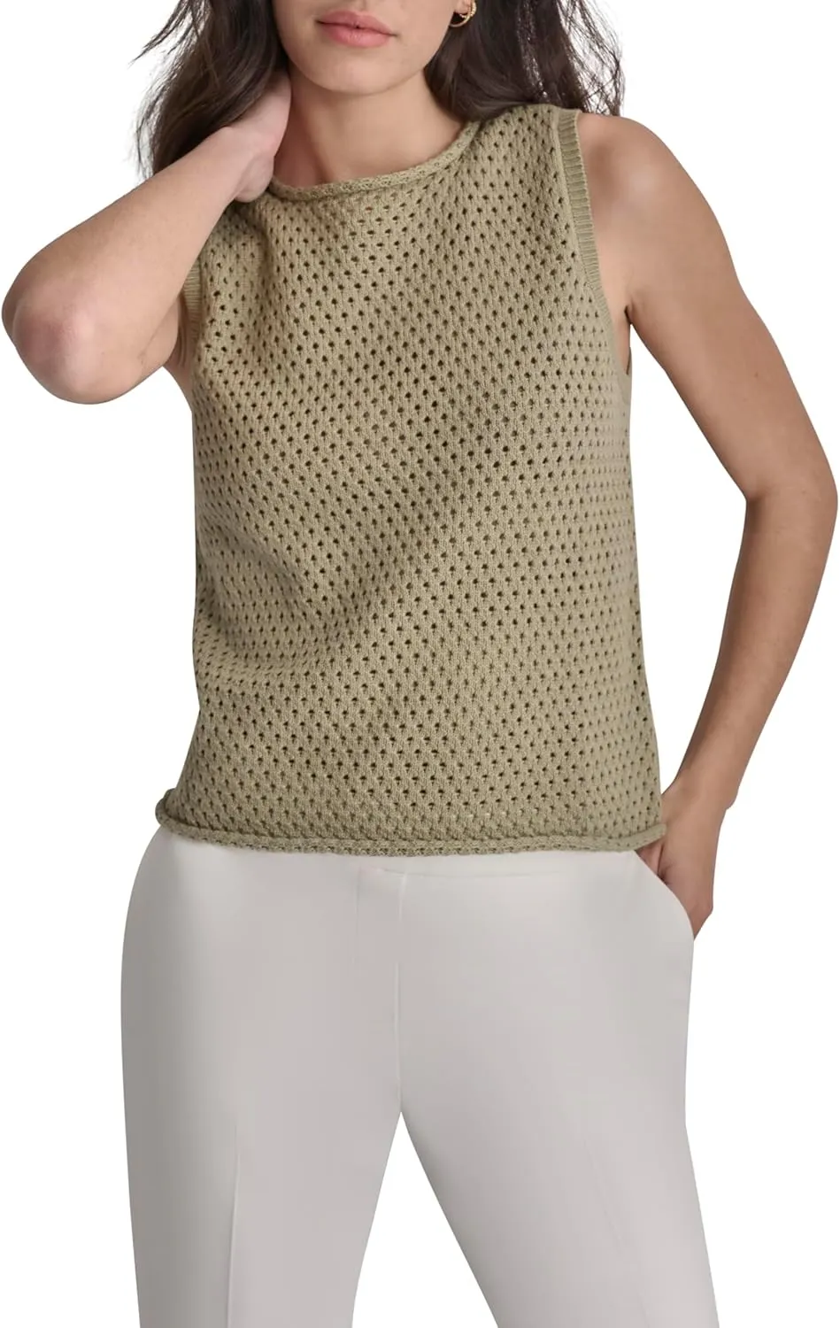 DKNY Women's Sleeveless Tank Top Blouse