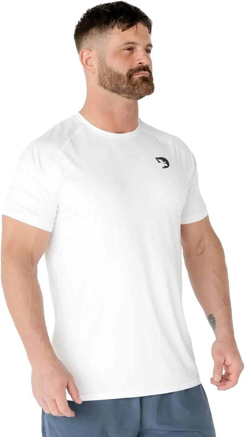 DMoose Fitness Workout Short Sleeve T Shirt - Athletic Shirt for Men - Quick Dry & Moisture Wicking Sports T Shirt