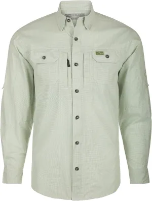 Drake Waterfowl Men's Frat Houndstooth Check Long Sleeve Moisture-Wicking Quick-Drying Button-Down Shirt
