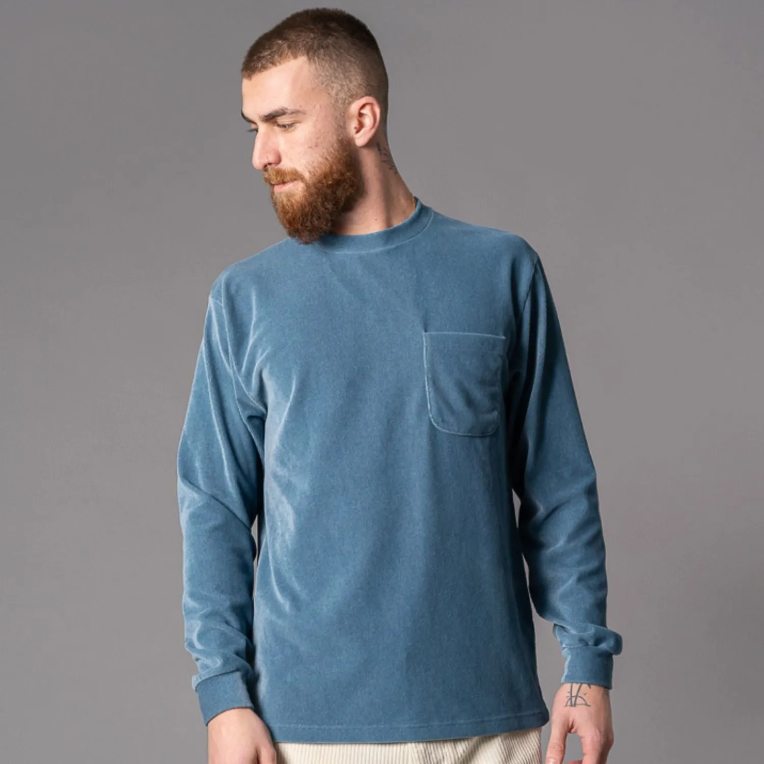 Duarte Long Sleeve T-Shirt (Ribbed Captain's Blue)