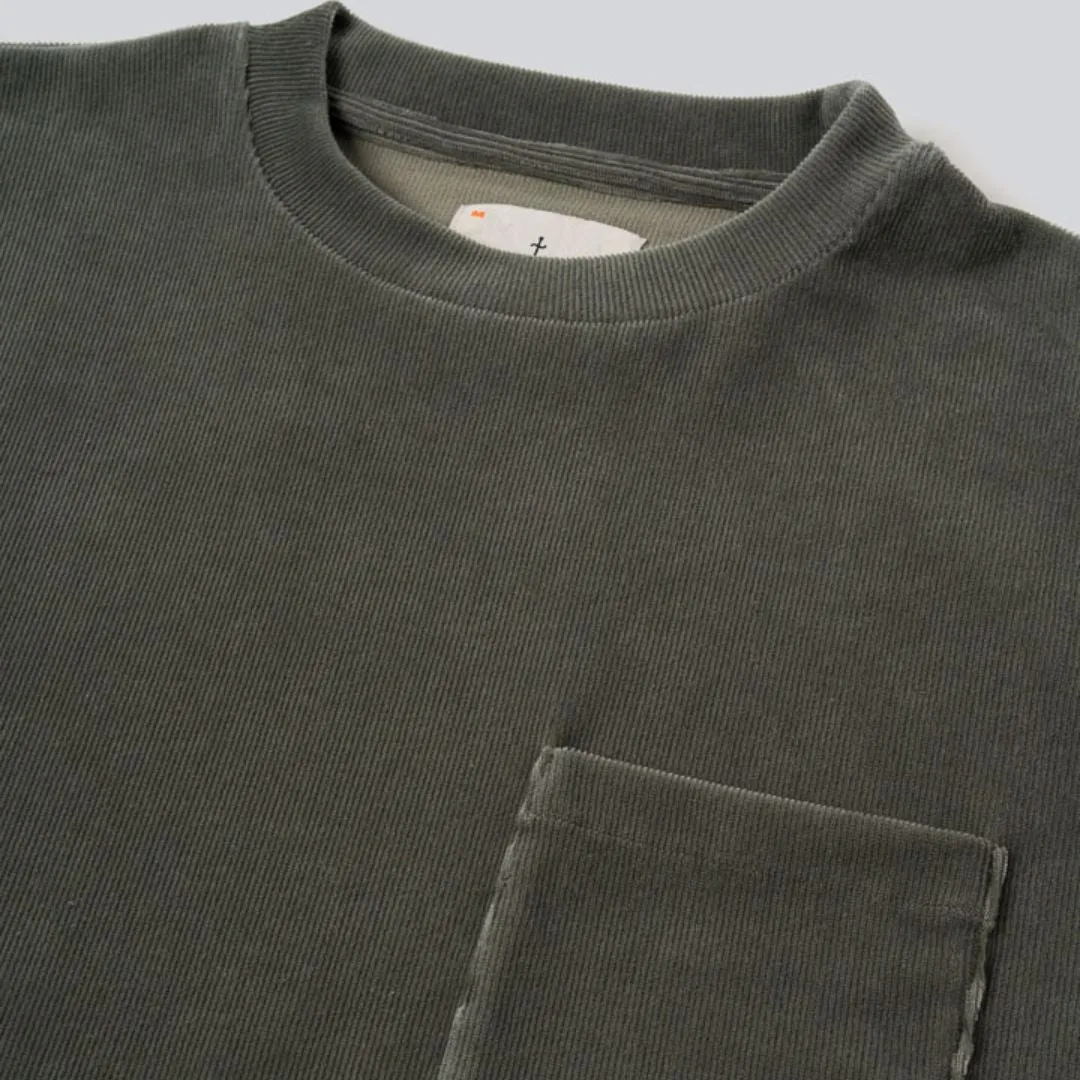 Duarte Long Sleeve T-Shirt (Ribbed Military Green)