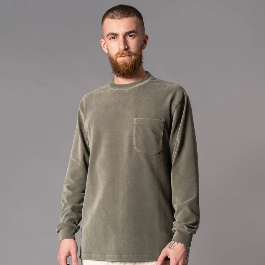 Duarte Long Sleeve T-Shirt (Ribbed Military Green)