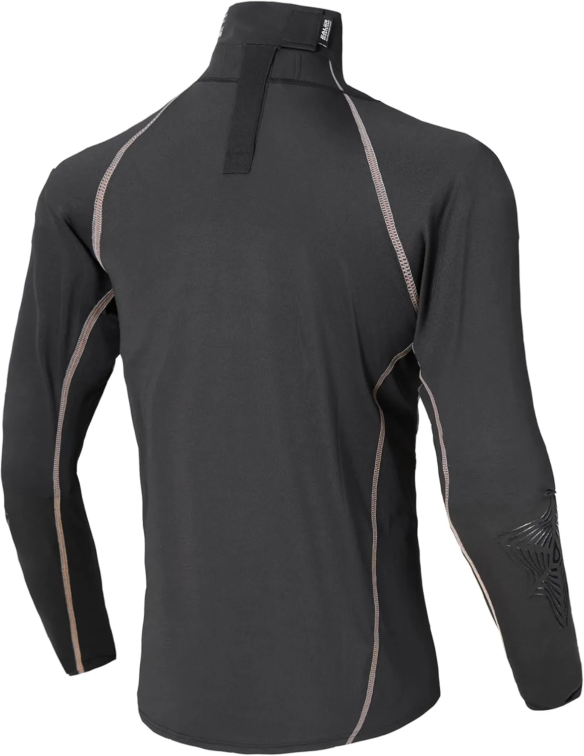 EALER Hockey Compression Shirt with Neck Guard, Neck Protect Long Sleeve Shirt