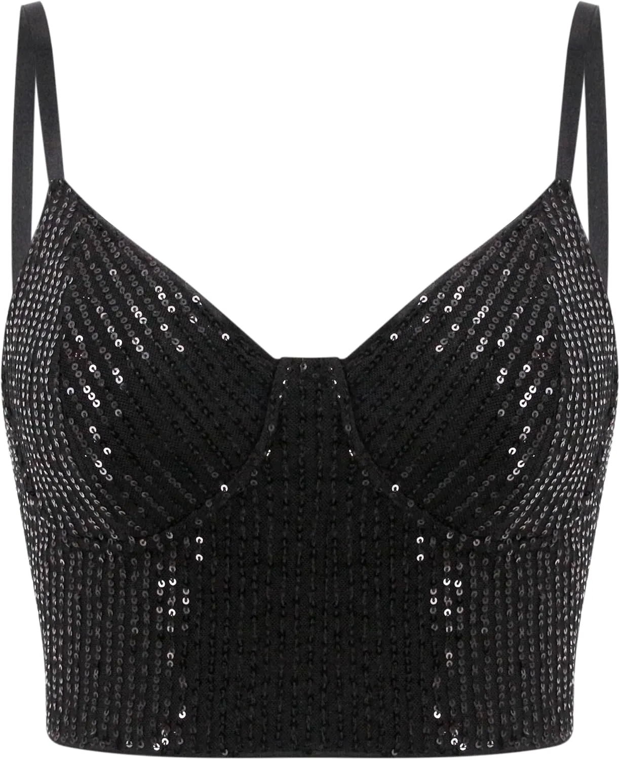 Erinaco Women's Rhinestone Diamond Tank Top Color Beaded Sling Tube Top Bustier Vest Crop Top Sexy Corset Bra Summer