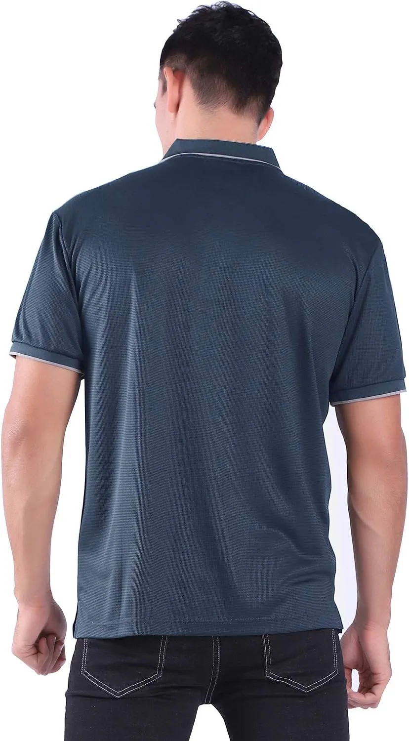 Facitisu Mens Polo Shirt Short Sleeve Golf Collared Casual Summer Performance T-Shirt
