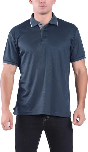 Facitisu Mens Polo Shirt Short Sleeve Golf Collared Casual Summer Performance T-Shirt