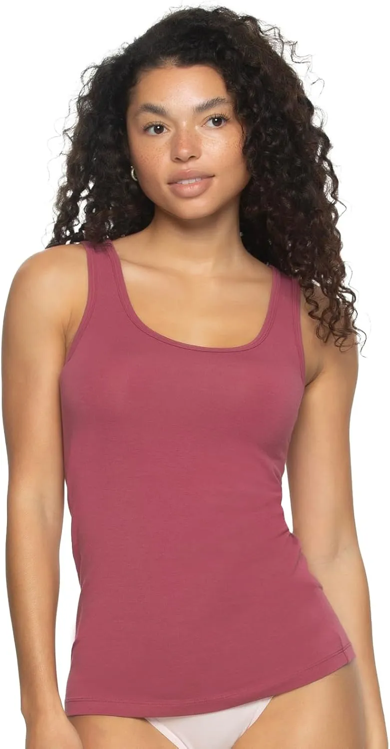 Felina - Cotton Modal Stretch Layering Tank Top 2-Pack - Versatile & Comfortable