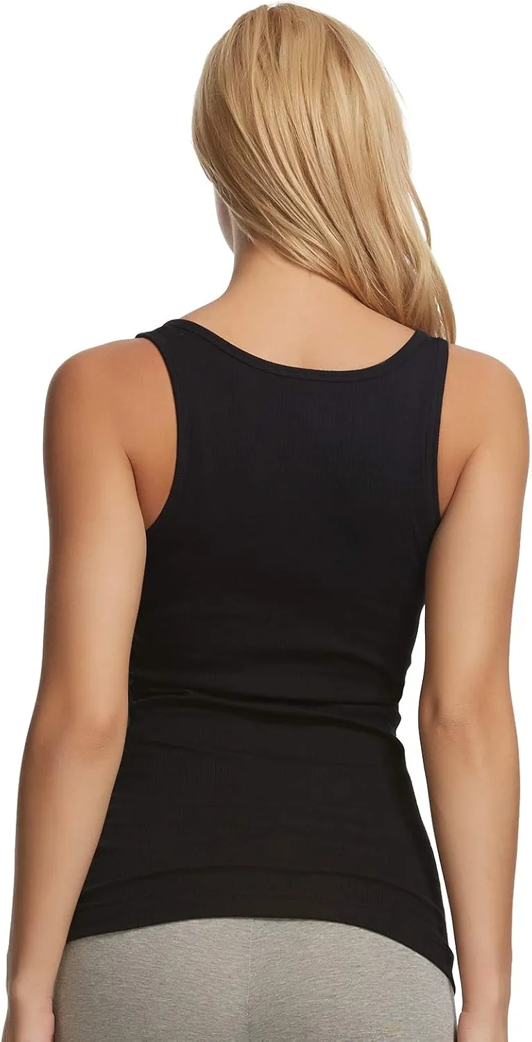 Felina Cotton Ribbed Tank Top - Class Tank Top for Women, Workout Tank Top for Women (Color Options Available)