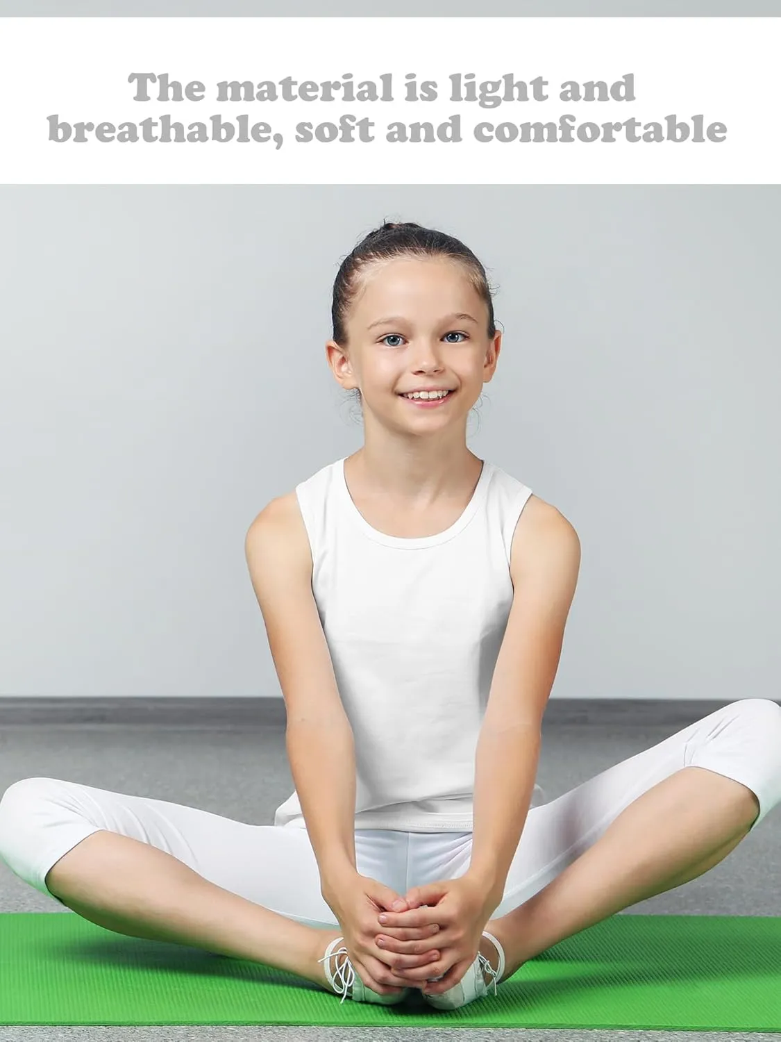 Geyoga 6 Pcs Girls Dance Tank Top Racerback Crop Tank Top Sleeveless Dance Top for Ballet Gymnastics Dancewear