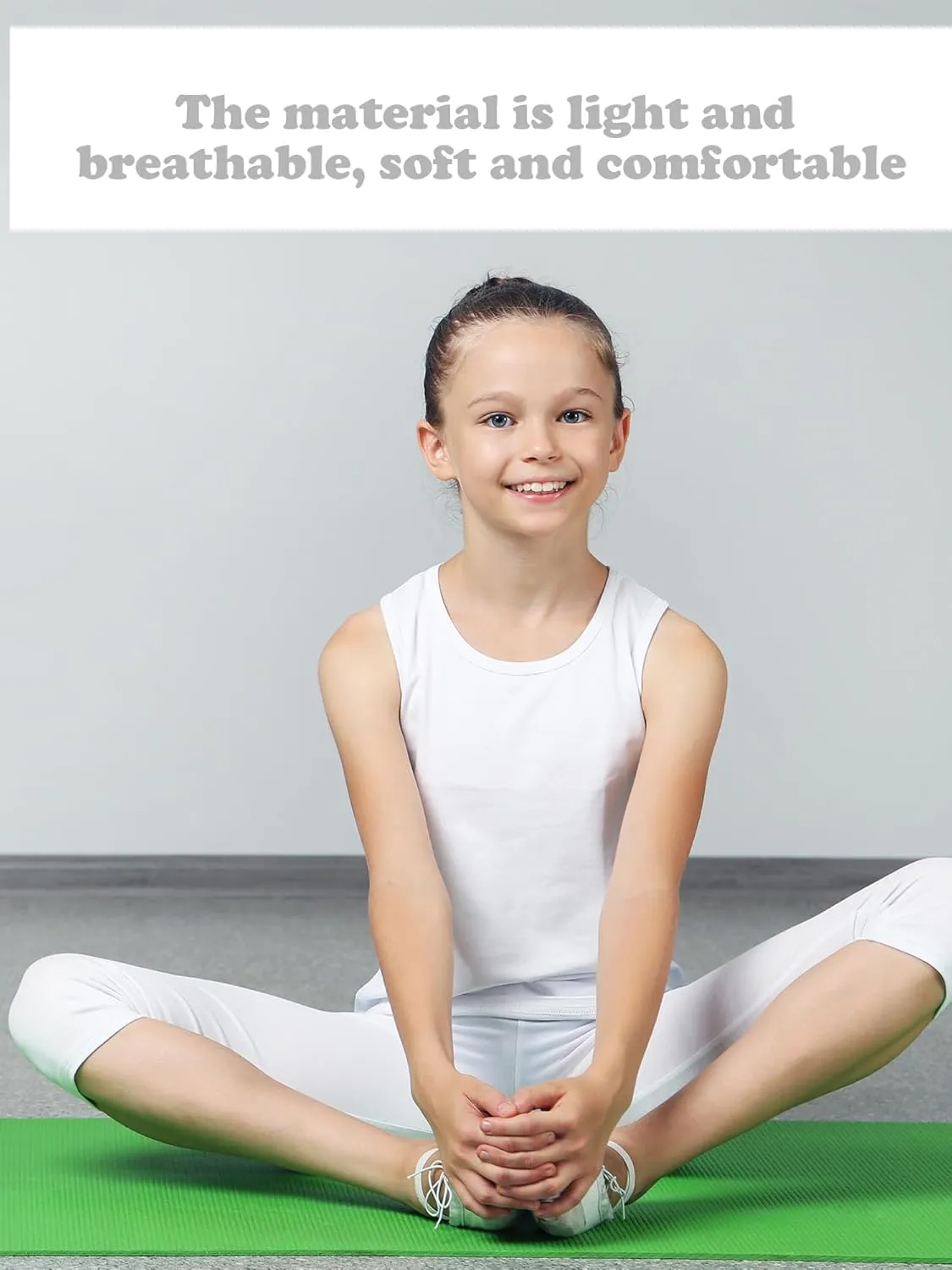Geyoga 6 Pcs Girls Dance Tank Top Racerback Crop Tank Top Sleeveless Dance Top for Ballet Gymnastics Dancewear