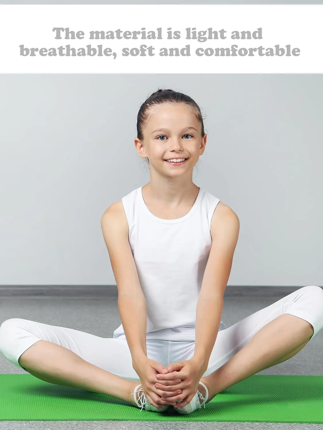 Geyoga 6 Pcs Girls Dance Tank Top Racerback Crop Tank Top Sleeveless Dance Top for Ballet Gymnastics Dancewear