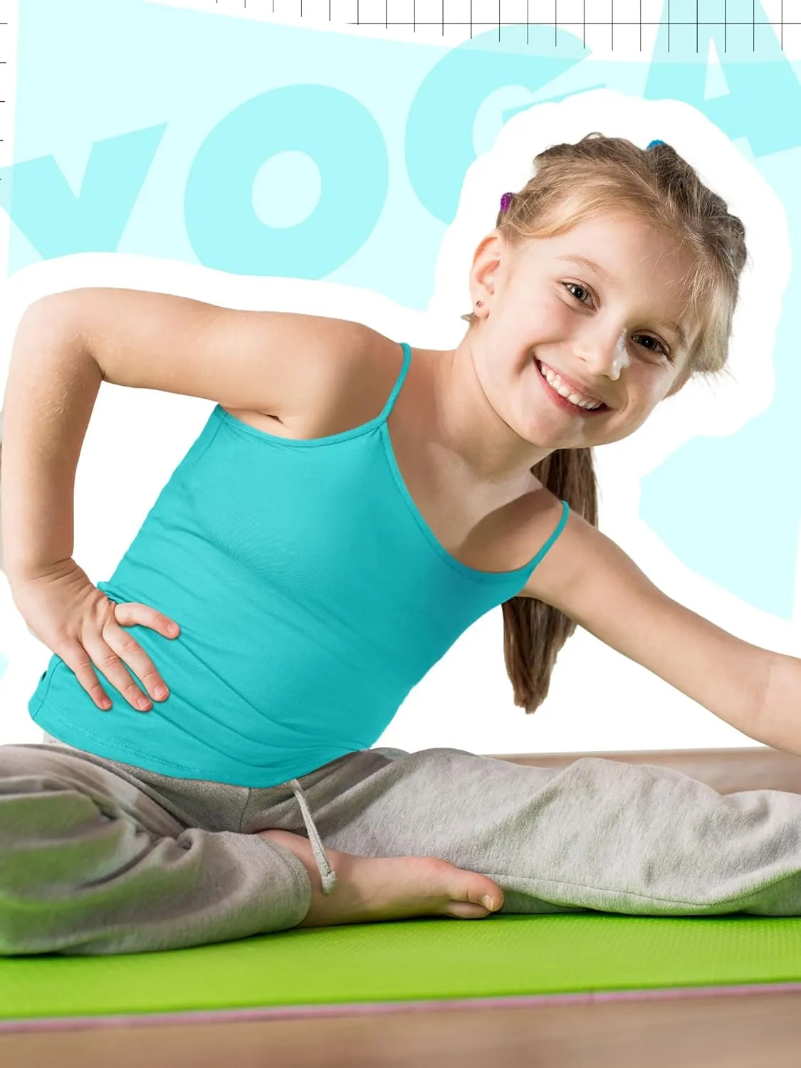 Geyoga 6 Pcs Girls Dance Tank Top Racerback Crop Tank Top Sleeveless Dance Top for Ballet Gymnastics Dancewear