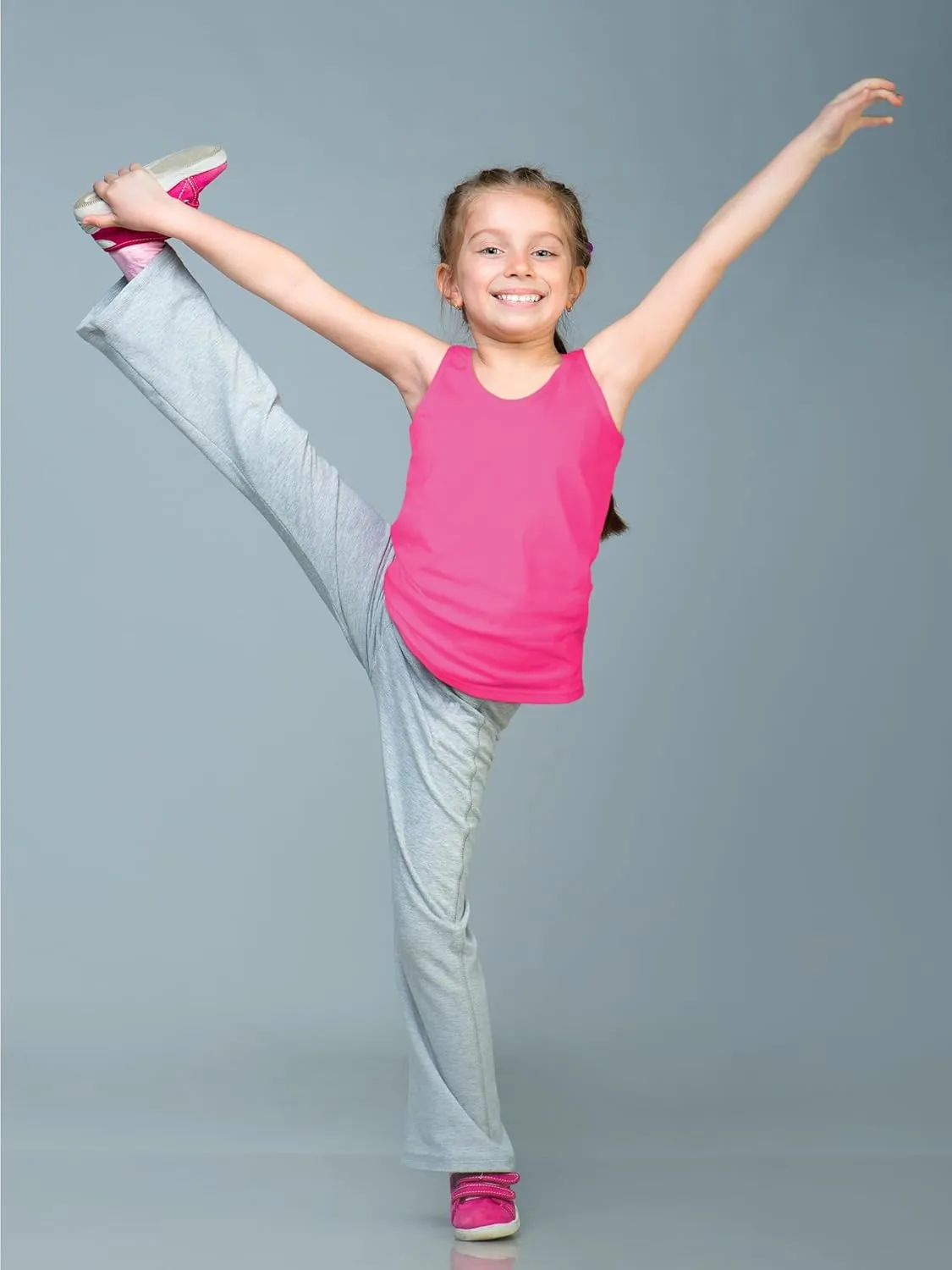 Geyoga 6 Pcs Girls Dance Tank Top Racerback Crop Tank Top Sleeveless Dance Top for Ballet Gymnastics Dancewear