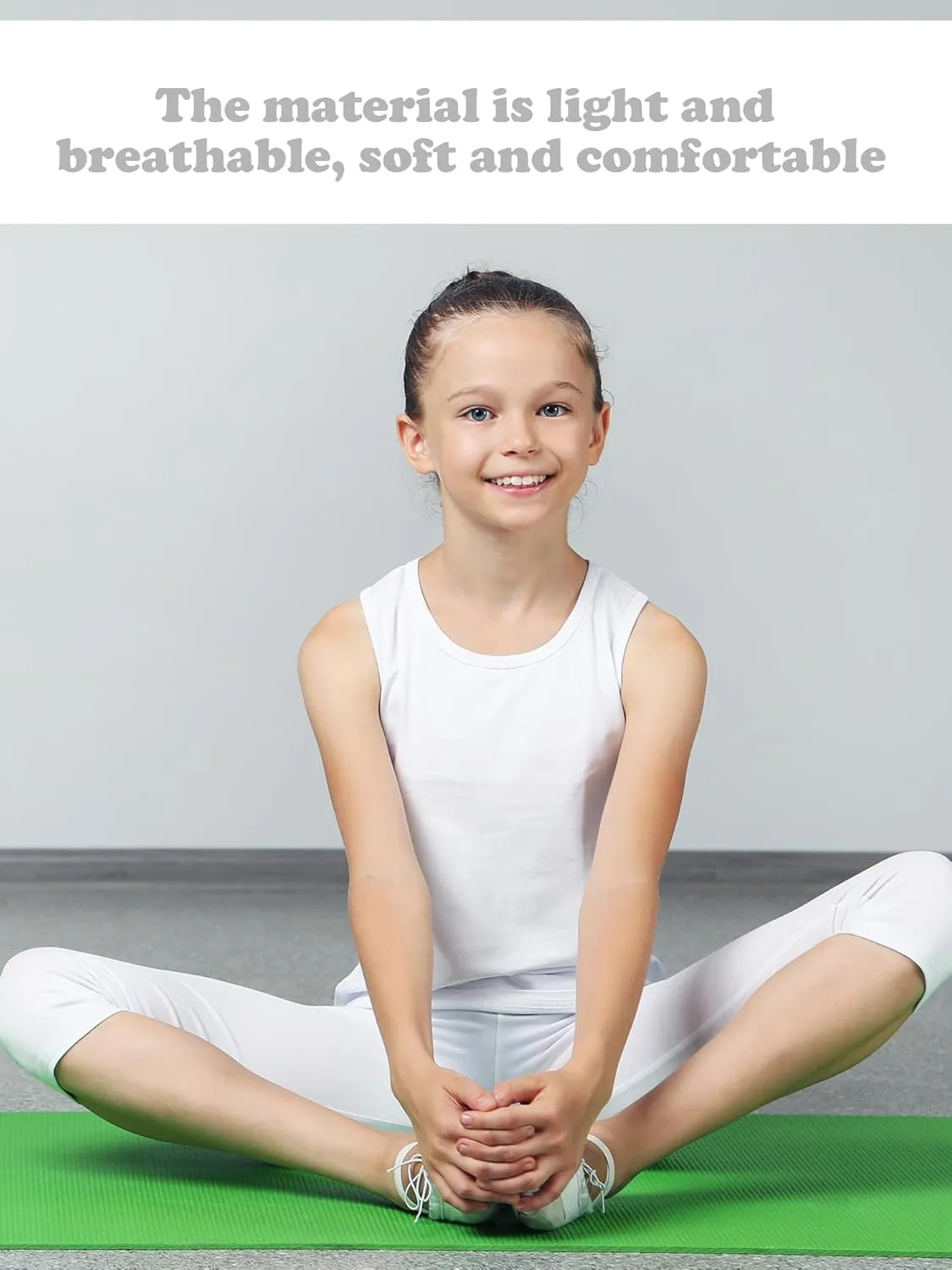 Geyoga 6 Pcs Girls Dance Tank Top Racerback Crop Tank Top Sleeveless Dance Top for Ballet Gymnastics Dancewear
