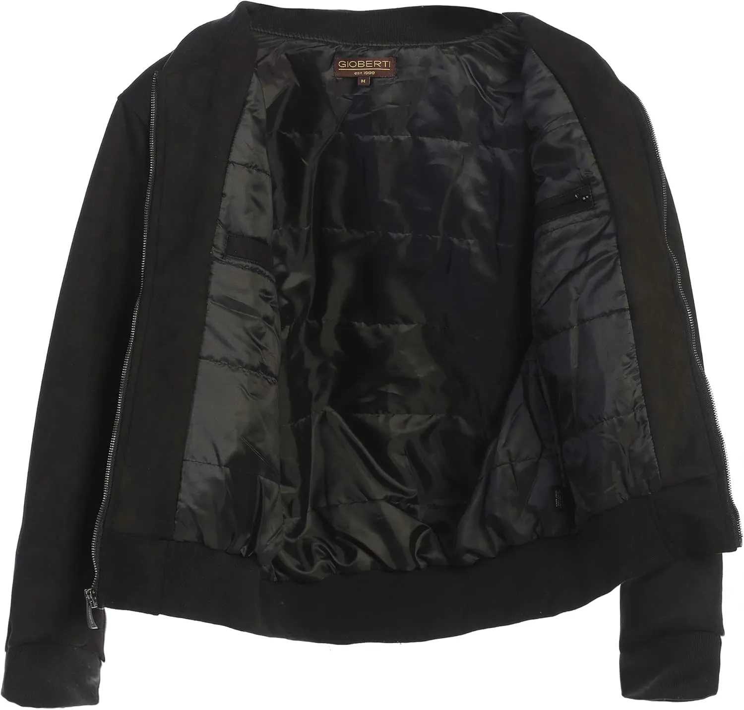 Gioberti Men's Faux Suede Bomber Jacket with Warm Light Inner Padding