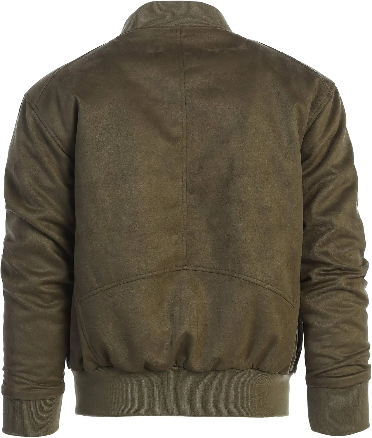 Gioberti Men's Faux Suede Bomber Jacket with Warm Light Inner Padding