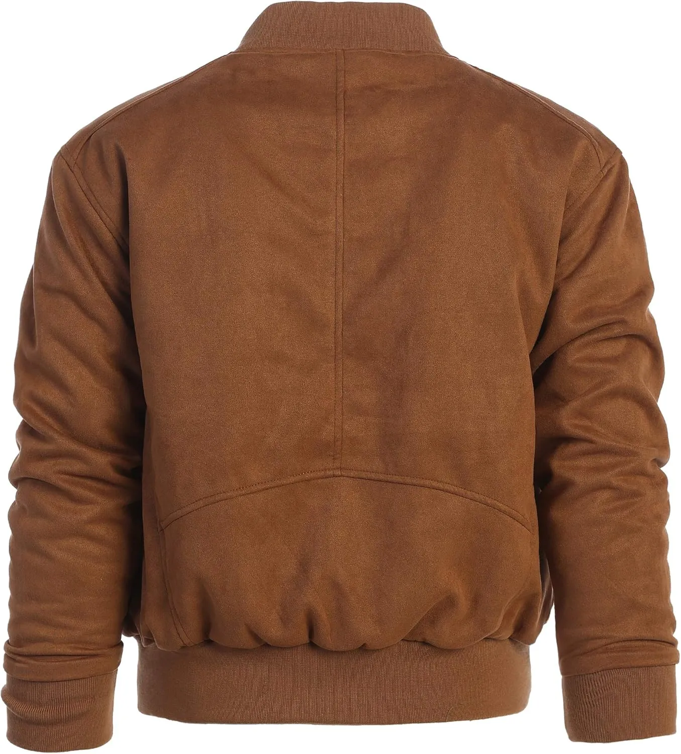 Gioberti Men's Faux Suede Bomber Jacket with Warm Light Inner Padding