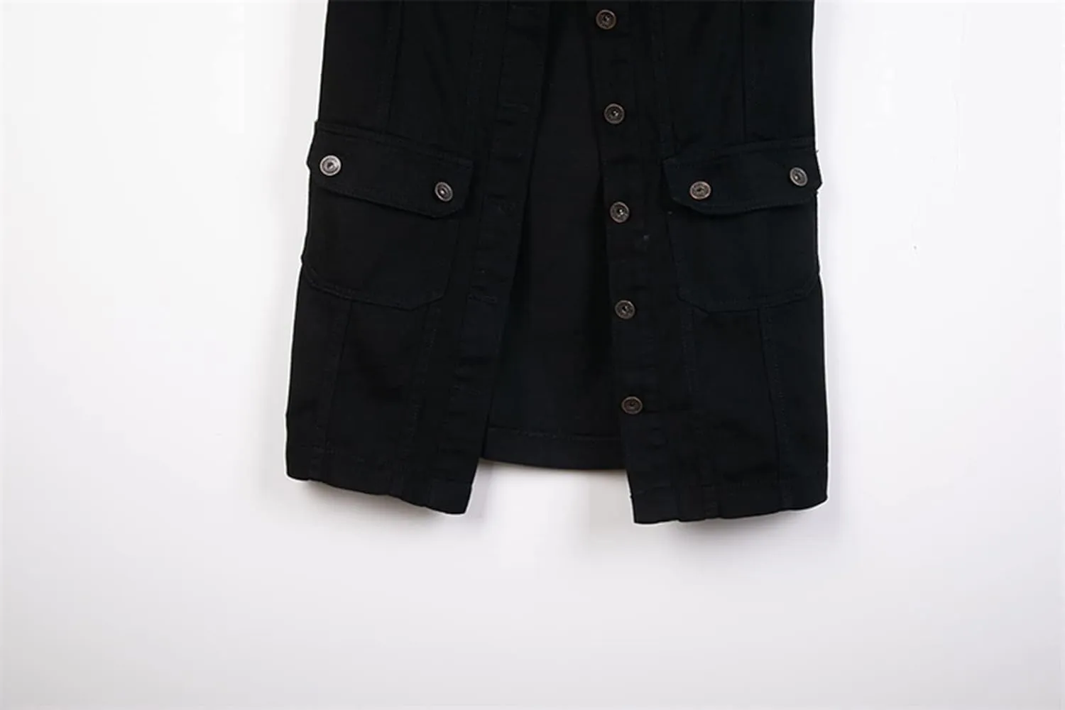 HALITOSS Women Button Down Mid Long Denim Jean Vest Waistcoat Sleeveless Jacket