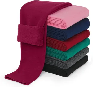 HASMES Girls Fleece Lined Leggings Winter Warm Thick Leggings for Kids Full Length Pants