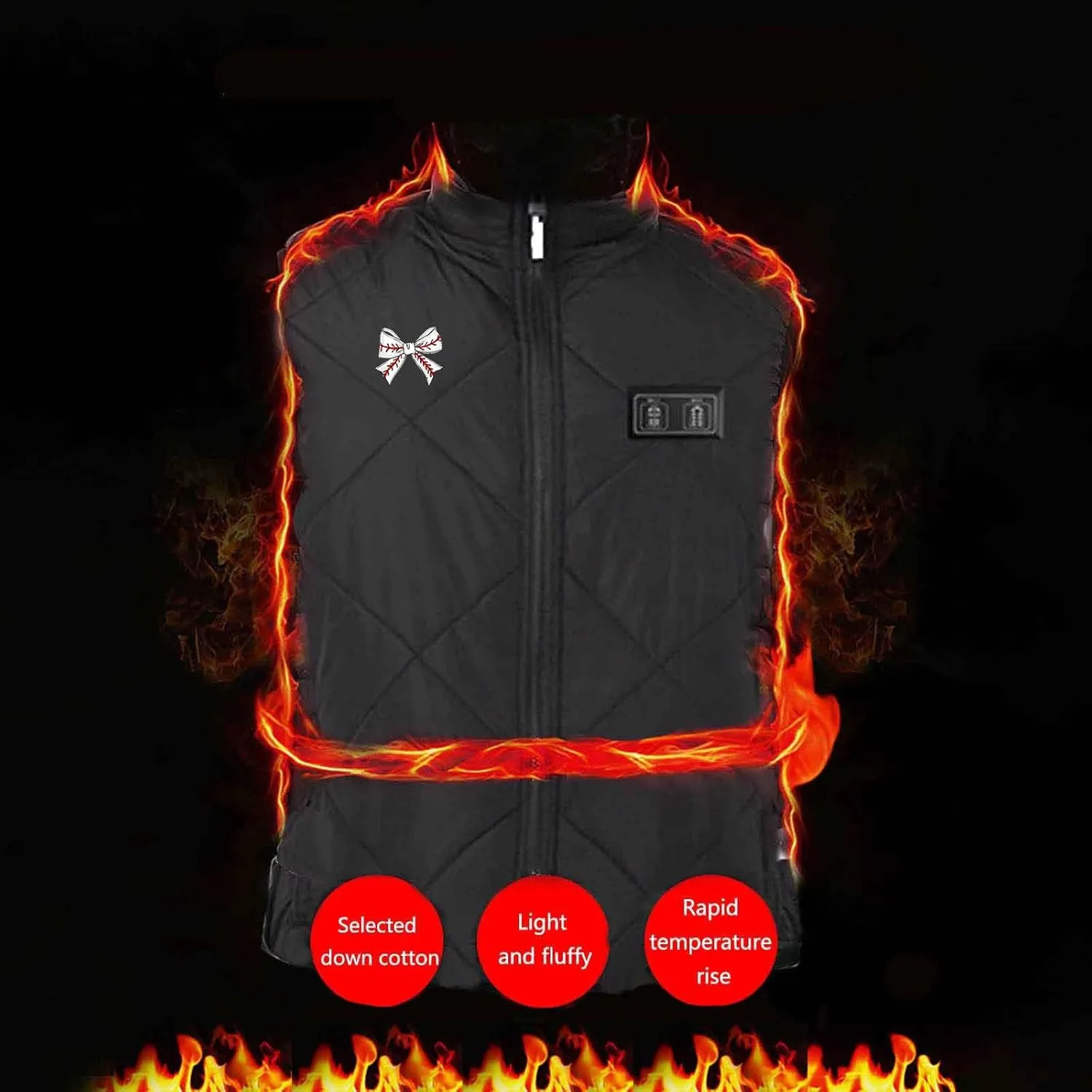Heated Vest for Boys Girls 13 Heating Zones Heated Body Warmer Kids Gilet USB Charging Heated Waistcoat Washable