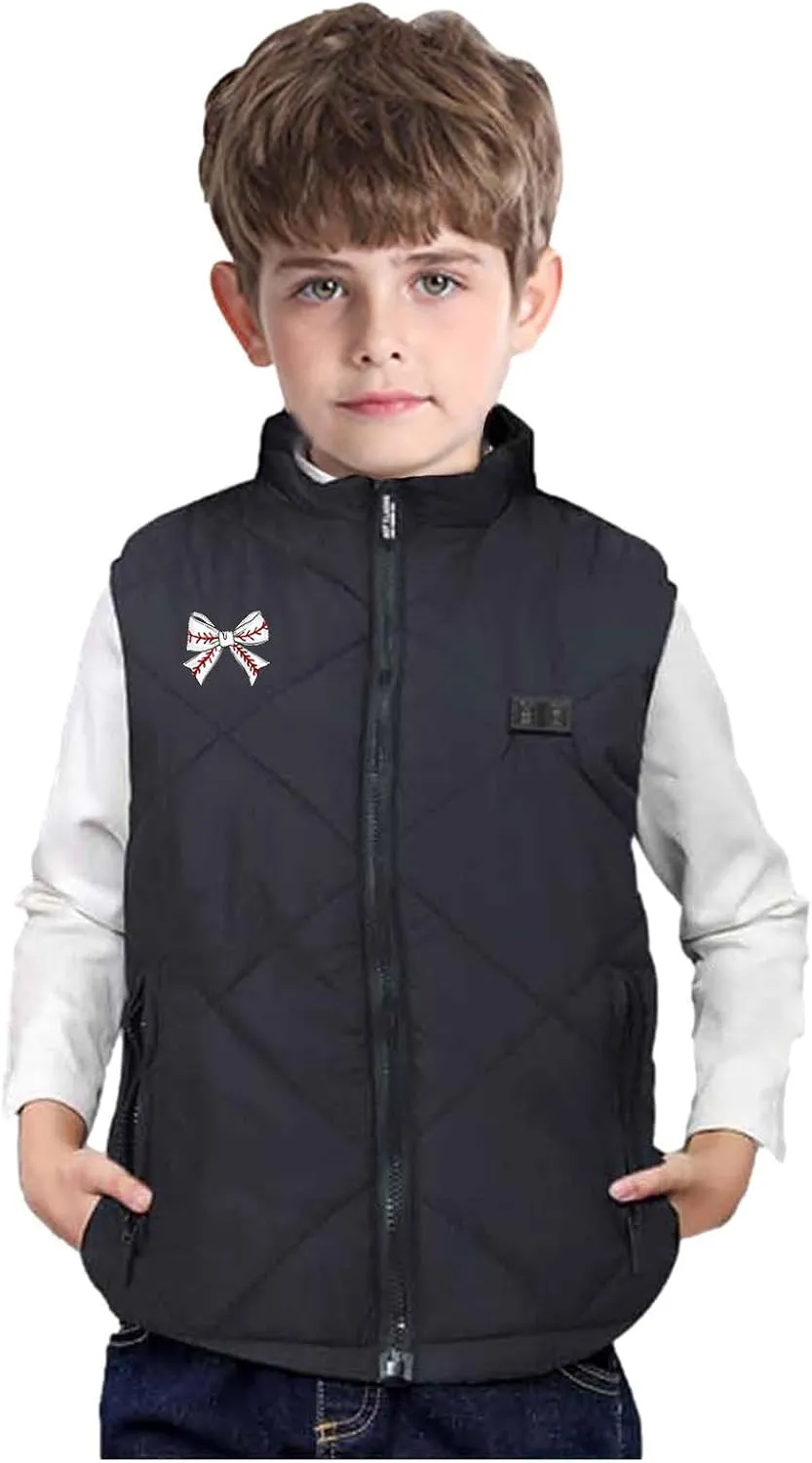 Heated Vest for Boys Girls 13 Heating Zones Heated Body Warmer Kids Gilet USB Charging Heated Waistcoat Washable