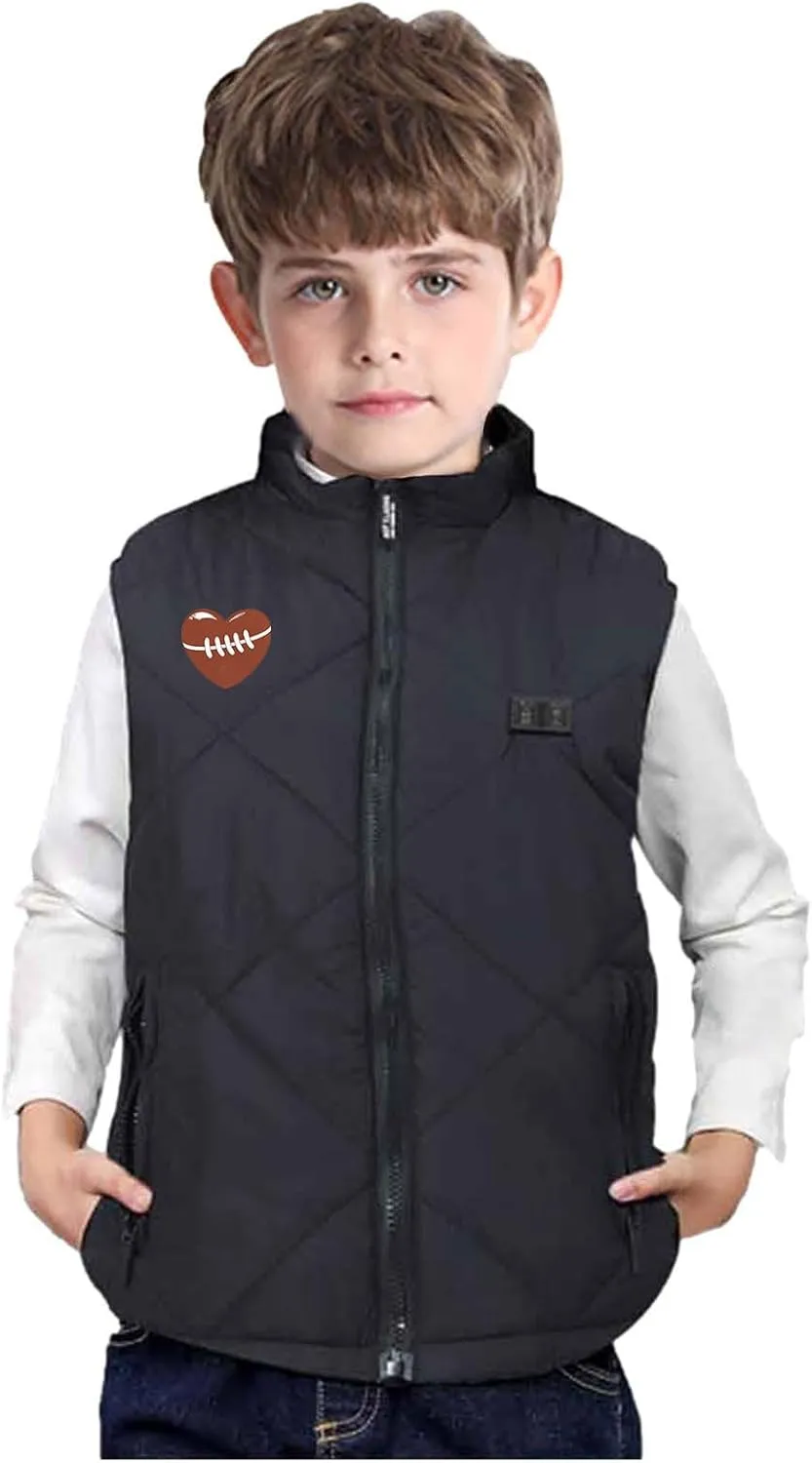 Heated Vest for Boys Girls 13 Heating Zones Heated Body Warmer Kids Gilet USB Charging Heated Waistcoat Washable