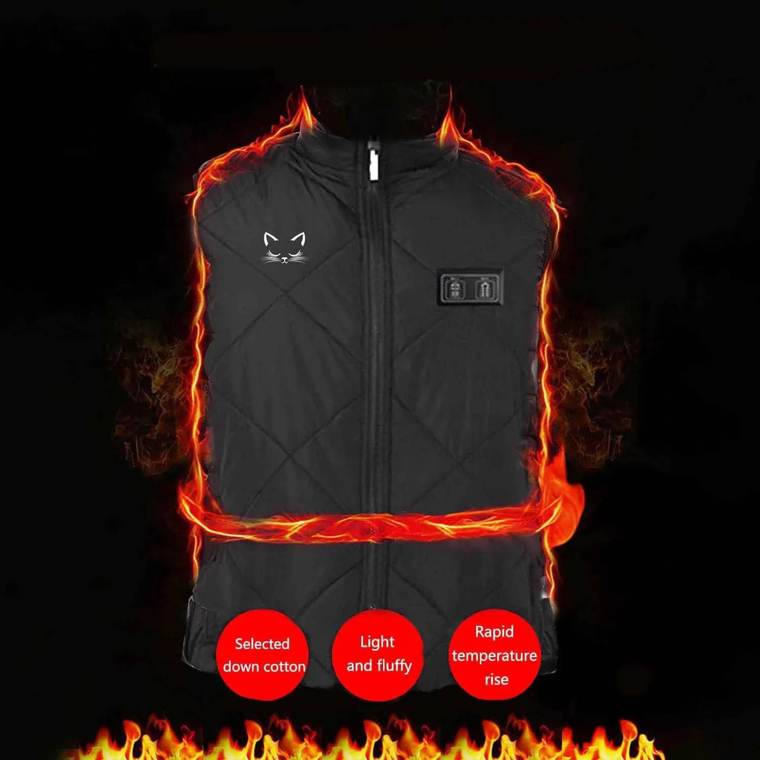 Heated Vest for Boys Girls 13 Heating Zones Heated Body Warmer Kids Gilet USB Charging Heated Waistcoat Washable