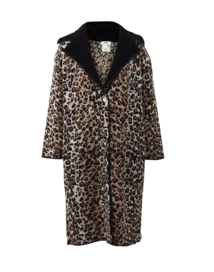 Heavy Knit Leopard Coat