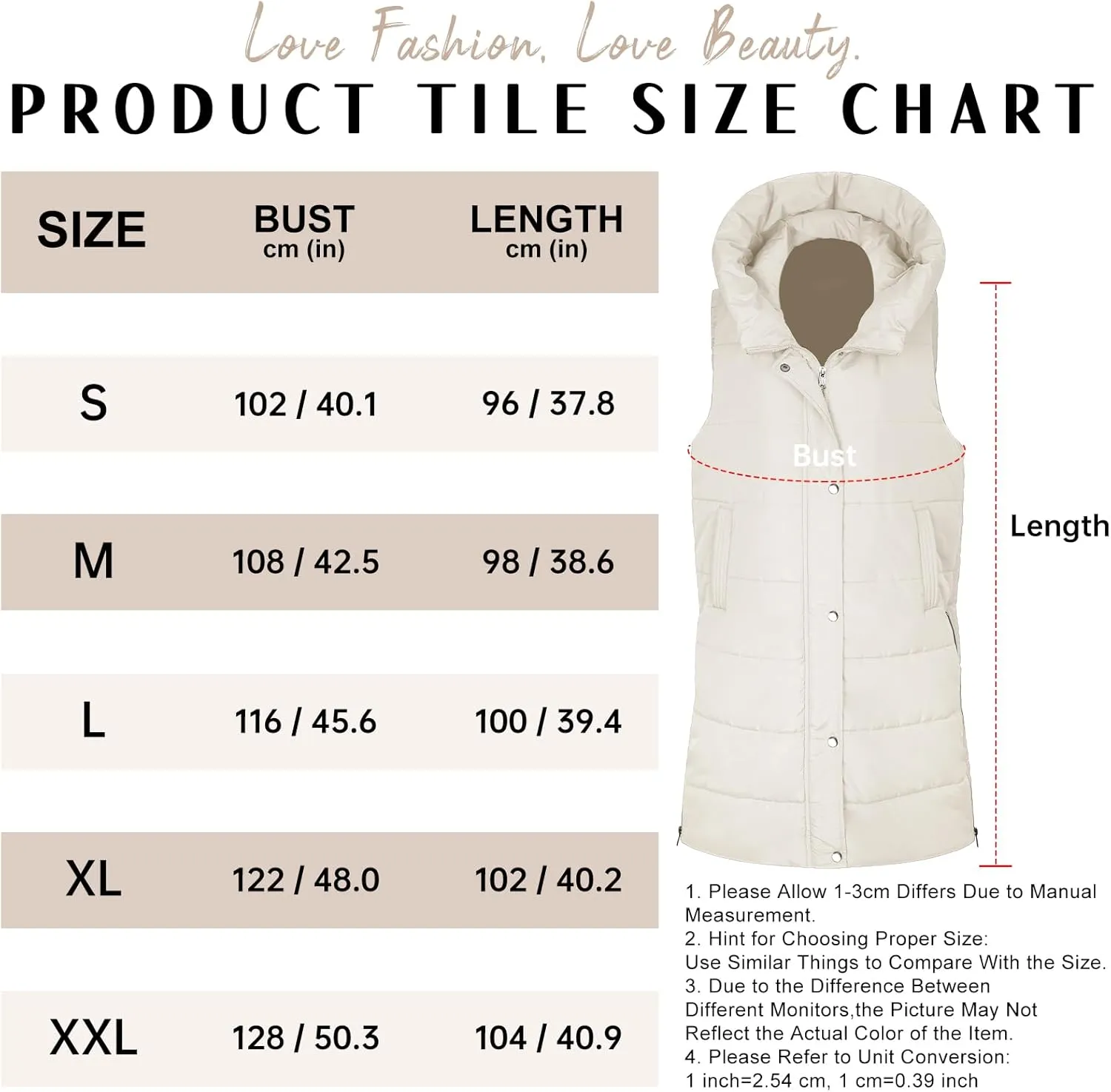 HEEKPEK Womens Puffer Vest Winter Hooded Sleeveless Zip Up Long Puffy Jacket Warm Thick Quilted Coats with Pockets