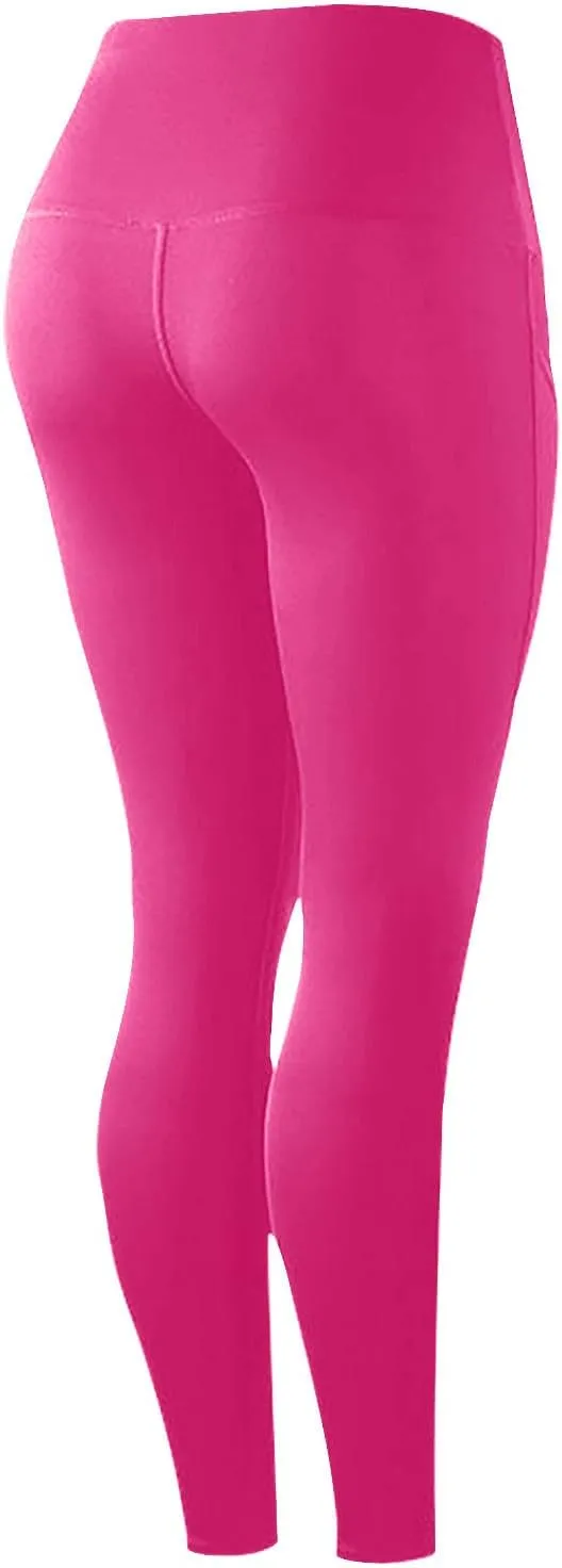 High Waisted Leggings with Pockets Women, No See Through Tummy Control Yoga Pants Workout Gym Leggings