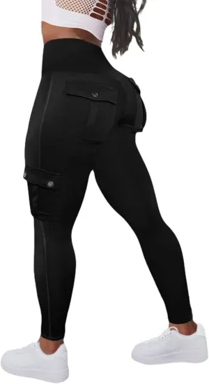 Hip Lift Leggings with Flap Pockets Women's Workout Leggings