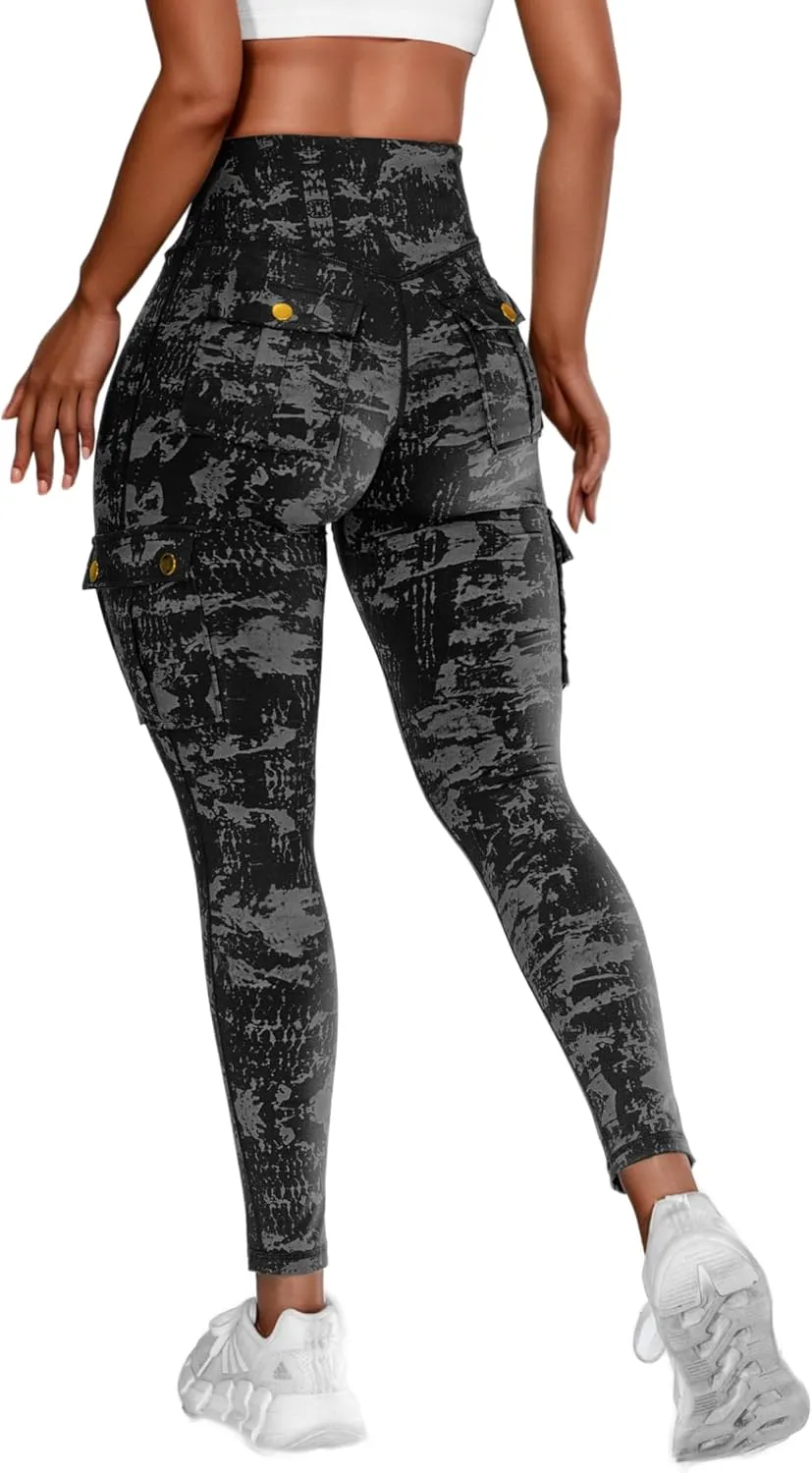 Hip Lift Leggings with Flap Pockets Women's Workout Leggings