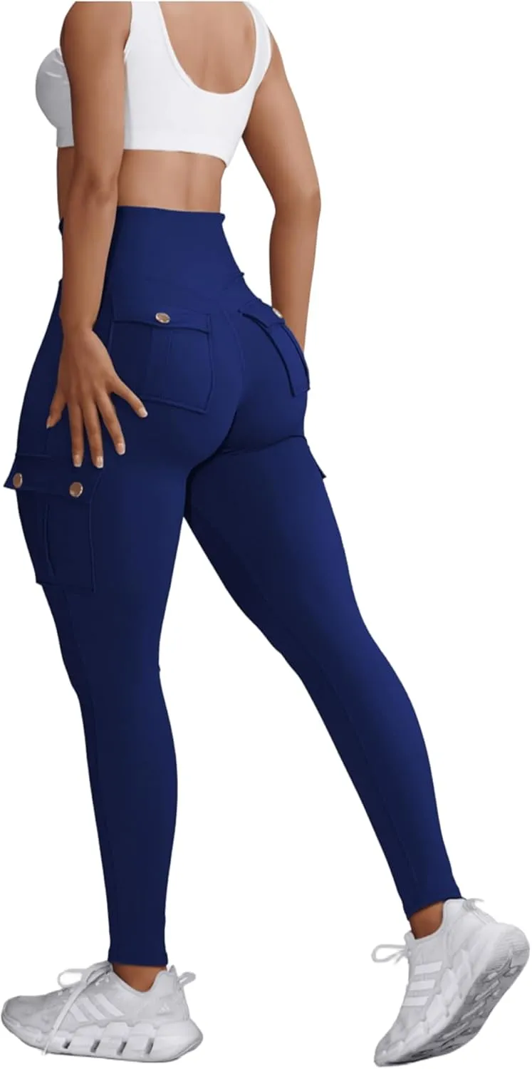 Hip Lift Leggings with Flap Pockets Women's Workout Leggings
